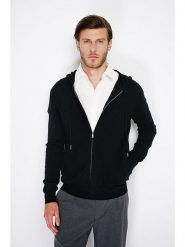 William de Faye Kardigan w kolorze czarnym rozmiar: 42. Czarne kardigany męskie William De Faye, bez wzorów, z kaszmiru, klasyczne, bez kołnierzyka. Za 195.99 zł.