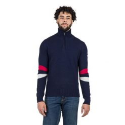Sweter męski Rossignol Signature Hz Knit. Niebieskie swetry męskie Rossignol, na zimę, m, bez wzorów, bez kołnierzyka. Za 729.00 zł.