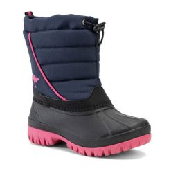 Śniegowce juniorskie KangaROOS K-Ben. Niebieskie buty zimowe męskie Kangaroos, na zimę, bez zapięcia. Za 139.99 zł.