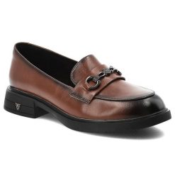 Mokasyny damskie Vinceza, skóra naturalna wsuwany fason klasyczny loafer ozdobna klamra stabilny niski obcas solidna podeszwa, brązowe, 39991. Brązowe mokasyny damskie VINCEZA, ze skóry. Za 159.00 zł.