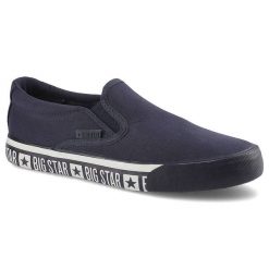 Granatowe Tenisówki Big Star Wygodne Damskie Buty. Niebieskie trampki i tenisówki damskie Big Star, bez wzorów. Za 89.00 zł.
