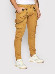 Alpha Industries Spodnie materiałowe Utility 128202 Brązowy Slim Fit. Brązowe spodnie materiałowe męskie Alpha Industries, bez wzorów, z bawełny. Za 349.00 zł.