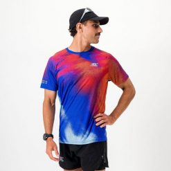 Koszulka Biegowa Trailowa Męska SpectraRun. Niebieskie t-shirty sportowe męskie BODYCROSS, m, z materiału, bez ramiączek, do biegania. Za 274.99 zł.