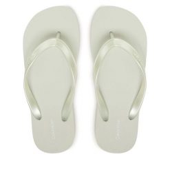 Japonki Calvin Klein. Niebieskie klapki damskie CALVIN KLEIN, bez wzorów, bez obcasa. Za 189.99 zł.