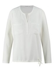 Gerry Weber Bluzka w kolorze białym rozmiar: 38. Białe bluzki damskie Gerry Weber, bez wzorów, bez kołnierzyka, bez ramiączek. Za 140.86 zł.