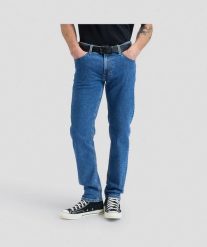 MESKIE SPODNIE LEE DAREN BELMONT 112371200. Spodnie materiałowe męskie Lee, bez wzorów, z jeansu. Za 219.99 zł.