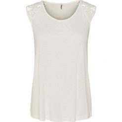 ONLY Damska bluzka Alba S / L Crochet Mix Top Jrs Cloud Dancer (rozmiar S). Bluzki damskie Only, l, bez wzorów, z koronki, bez kołnierzyka, bez ramiączek. W wyprzedaży za 44.00 zł.
