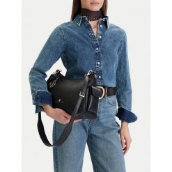 Torebka Beverly Hills Polo Club. Czarne listonoszki damskie Beverly Hills Polo Club, bez wzorów, bez dodatków. Za 219.99 zł.