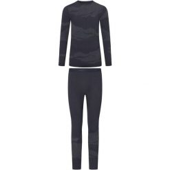 Bielizna termiczna męska Set Gasher Man z wełną merino. Czarna bielizna termoaktywna męska VIKING, l, bez wzorów, z elastanu. Za 283.39 zł.