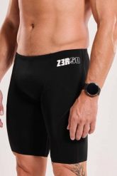 Spodenki treningowe do kolan Zerod Anthracite. Czarne kąpielówki męskie ZEROD, l, bez wzorów, z elastanu, do pływania. Za 215.00 zł.
