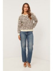 Soft Cashmere Sweter w kolorze kremowo-brązowym rozmiar: 38/40. Brązowe swetry klasyczne damskie Soft Cashmere, bez kołnierzyka. Za 200.13 zł.