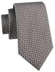 Krawat Męski - Beżowo-Niebieski Drobny Wzór - Alties. Niebieskie krawaty i muchy męskie Alties, bez wzorów, z tkaniny, eleganckie. Za 55.00 zł.