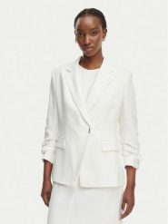 BOSS Marynarka Jia8 50557249 Biały Slim Fit. Białe marynarki i żakiety damskie Boss, bez wzorów, z wiskozy. Za 1,849.00 zł.