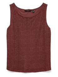 Vero Moda Top w kolorze brązowym rozmiar: S. Brązowe topy damskie Vero Moda, s, bez wzorów, bez kołnierzyka. Za 61.60 zł.