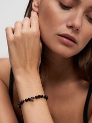 Tamaris Bransoletka z onyksem rozmiar: onesize. Czarne bransoletki damskie Tamaris, ze stali. Za 78.99 zł.