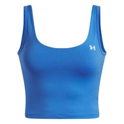 Damski tank top Under Armour Motion. Niebieskie topy damskie Under Armour, bez wzorów, bez ramiączek. Za 145.65 zł.