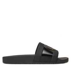 Klapki Bogner. Czarne klapki damskie Bogner, bez wzorów, bez obcasa. Za 249.99 zł.
