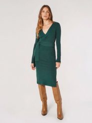 Apricot Sukienka w kolorze morskim rozmiar: S. Niebieskie sukienki damskie Apricot, s, bez wzorów, bez kołnierzyka, bez ramiączek, midi. Za 96.37 zł.