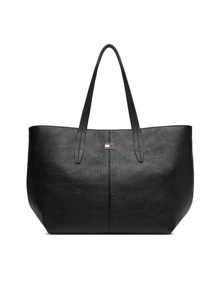 Tommy Jeans Torebka Tjw Slouchy City Tote AW0AW18789 Czarny. Czarne torebki klasyczne damskie Tommy Jeans, bez wzorów, z jeansu, bez dodatków. Za 529.99 zł.