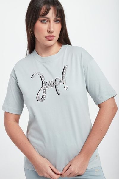 T-shirt damski z logo Toraya JOOP!. T-shirty damskie Joop!, xxs, bez wzorów, bez kołnierzyka. Za 399.00 zł.