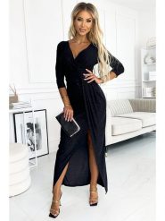 Numoco Sukienka w kolorze czarnym rozmiar: L. Czarne sukienki damskie Numoco, na imprezę, l, bez wzorów, bez kołnierzyka, bez ramiączek, maxi. Za 272.95 zł.