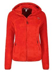Geographical Norway Kurtka polarowa "Upalood" w kolorze czerwonym rozmiar: L. Czerwone kurtki damskie Geographical Norway, l, bez wzorów, z polaru, bez kaptura. Za 104.89 zł.