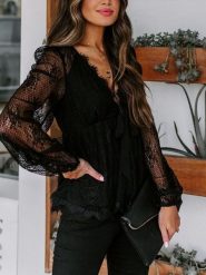 Milan Kiss Bluzka w kolorze czarnym rozmiar: S. Czarne bluzki damskie Milan Kiss, s, bez wzorów, z koronki, bez kołnierzyka, bez ramiączek. Za 130.99 zł.