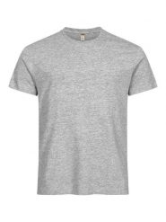 Clique Basic-T męski T-shirt z bawełny, dopasowany krój – ash. Szare t-shirty męskie CLIQUE, l, bez wzorów, z bawełny, bez kołnierzyka. Za 82.69 zł.