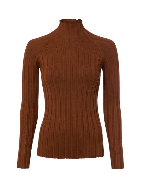 Marie Lund dzianinowa koszulka z długim rękawem Kobiety brązowy, XS. Brązowe t-shirty damskie Marie Lund, uniwersalny, bez wzorów, z dzianiny, bez kołnierzyka. Za 139.95 zł.