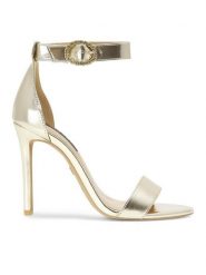 Nine West Sandały WFA2646-1 Złoty. Żółte sandały damskie Nine West, bez wzorów, z syntetyku, bez obcasa, na szpilce. Za 137.99 zł.