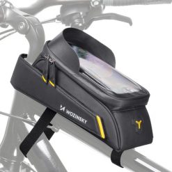 Torba rowerowa na ramę Wozinsky wodoodporna 1 L czarny. Czarne torebki klasyczne damskie Wozinsky, bez wzorów, bez dodatków. W wyprzedaży za 69.99 zł.