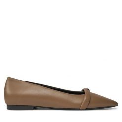 Baleriny Furla. Brązowe baleriny damskie Furla, bez wzorów, bez obcasa. Za 1,229.00 zł.