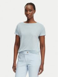 Marella Bluzka Accorta 2615971052 Błękitny Regular Fit. Niebieskie bluzki damskie Marella, xxl, bez wzorów, z wiskozy, bez kołnierzyka, bez ramiączek. Za 199.99 zł.