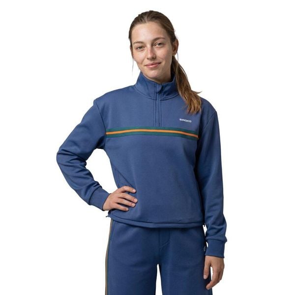Damska bluza tenisowa ze stójką Siroko Tiebreak-W Navy. Niebieskie bluzy bez kaptura damskie SIROKO, xs, z materiału. Za 254.00 zł.