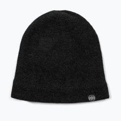 Czapka zimowa Pitbull Beanie Pitbull Hansel. Czarne czapki męskie PITBULL, na zimę, bez wzorów, z materiału, sportowe. Za 62.99 zł.
