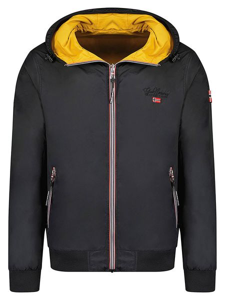 Geographical Norway Dwustronna kurtka przejściowa "Arrivial" w kolorze żółto-czarnym rozmiar: M. Czarne kurtki męskie Geographical Norway, m, bez wzorów, bez kaptura. Za 179.95 zł.