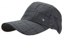 Letnia Męska Czapka z Daszkiem, Full Cap, Grafitowa, w Kratkę, Pako Jeans. Szare czapki męskie Pako Jeans, na lato, bez wzorów, z jeansu. Za 45.00 zł.