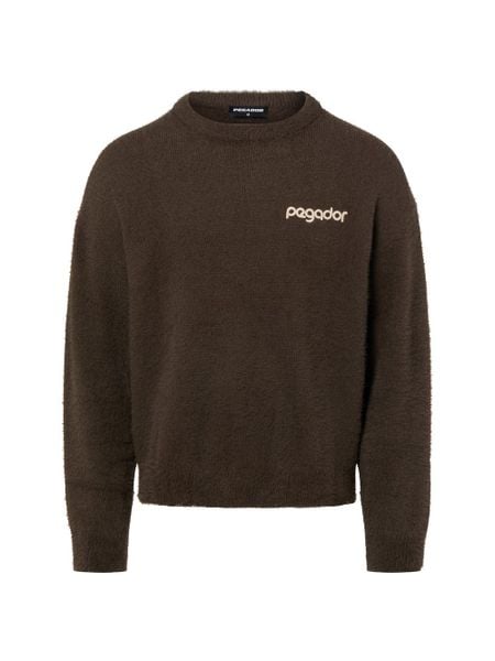 PEGADOR Sweter - Dalian Mężczyźni Sztuczne włókno brązowy, M. Brązowe swetry męskie PEGADOR, m, bez wzorów, z włókna, bez kołnierzyka. Za 229.95 zł.
