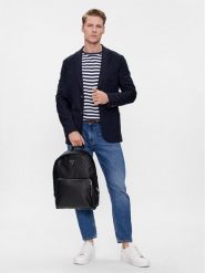 Guess Plecak HMECSA P3406 Czarny. Czarne plecaki męskie Guess, z aplikacjami, ze skóry. Za 269.99 zł.