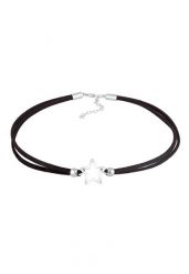 Elli Damski wisiorek Choker Gwiazda ze sztucznej skóry ze srebra 925 Sterling Silver Naszyjniki 1 ct. Szare naszyjniki damskie Elli, na co dzień, srebrne. Za 328.99 zł.