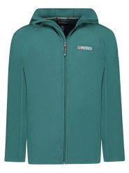 Geographical Norway Kurtka polarowa "Tugood" w kolorze ciemnozielonym rozmiar: L. Zielone kurtki męskie Geographical Norway, l, bez wzorów, z materiału, bez kaptura. Za 86.99 zł.