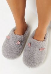 Szare Kapcie z Futerkiem Paulenea. Szare kapcie damskie Born2be. Za 19.99 zł.