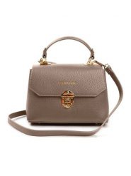 Lia Biassoni Skórzana torebka w kolorze szarobrązowym - 23 x 16 x 12 cm rozmiar: onesize. Brązowe torebki klasyczne damskie Lia Biassoni, bez wzorów, z materiału, bez dodatków. Za 295.99 zł.