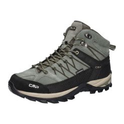 Buty trekkingowe męskie CMP RIGEL MID skóra wodoodporne. Zielone buty trekkingowe męskie CMP, ze skóry, bez zapięcia, trekkingowe. Za 399.99 zł.