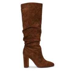 Kozaki LAUREN RALPH LAUREN. Brązowe kozaki damskie Lauren Ralph Lauren, bez obcasa, na słupku. Za 1,159.00 zł.