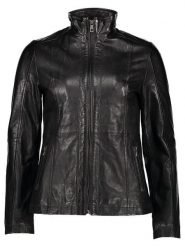 Bugatti Skórzana kurtka w kolorze czarnym rozmiar: 46. Czarne kurtki damskie Bugatti, bez wzorów, ze skóry, bez kaptura. Za 717.99 zł.