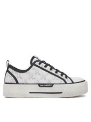 KARL LAGERFELD Trampki Kampus Max III KL60615 Biały. Białe trampki i tenisówki damskie Karl Lagerfeld, bez wzorów, z materiału. Za 459.99 zł.