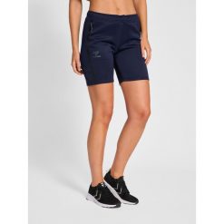 Szorty damskie Hummel Cima Xk. Niebieskie spodenki sportowe damskie HUMMEL, m, z dresówki, na fitness i siłownię. Za 178.65 zł.