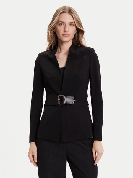 Rinascimento Marynarka CFC0126214003 Czarny Slim Fit. Czarne marynarki i żakiety damskie RINASCIMENTO, l, bez wzorów, z syntetyku. Za 409.99 zł.