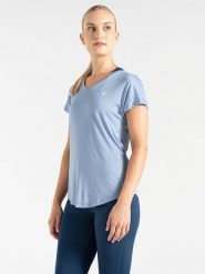 Dare 2b Koszulka sportowa "Vigilant" w kolorze niebieskim rozmiar: 36. Niebieskie bluzki sportowe damskie Dare 2b, bez wzorów, z materiału, bez ramiączek. Za 48.28 zł.